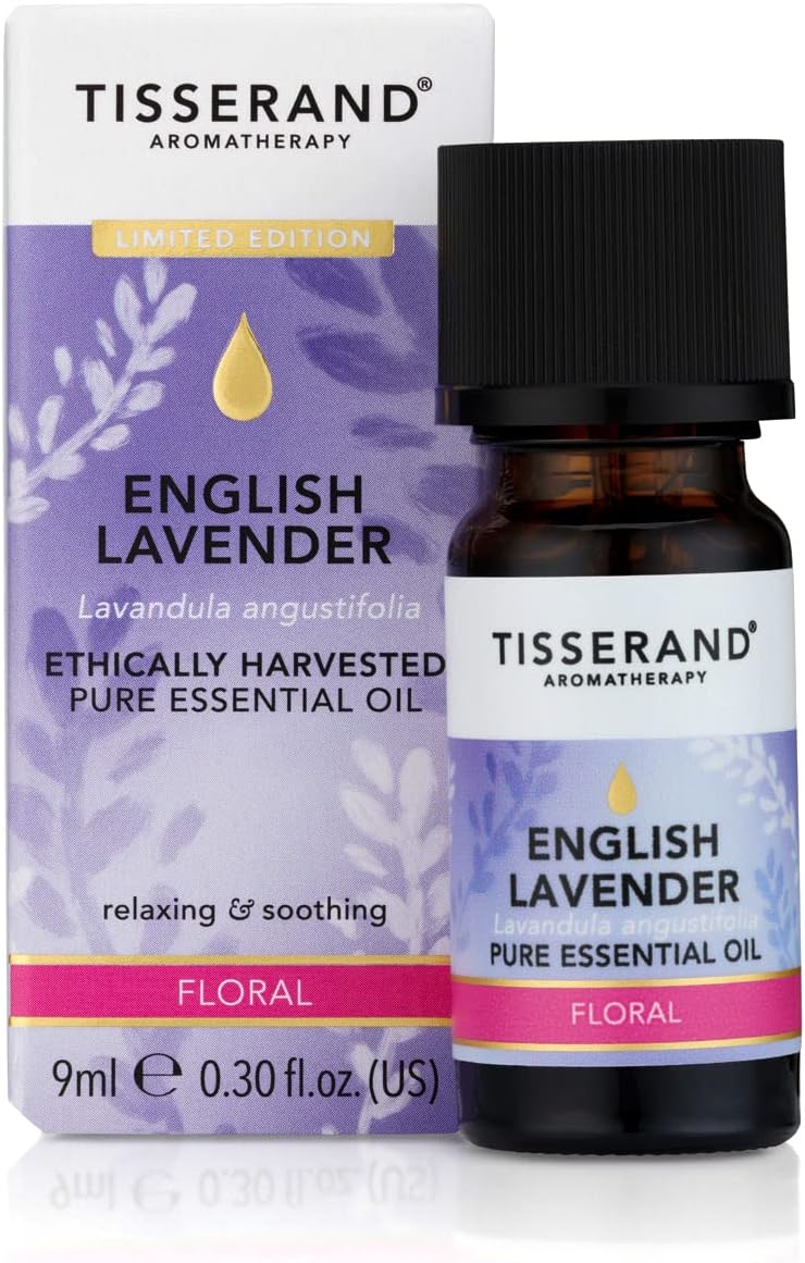 Tisserand English Lavender Ethically Harvested Essential Oil - 9ml | Calming Lavender Aroma, 100% Natural Pure Essential Oils, Uncompromising Quality, Certified Vegan