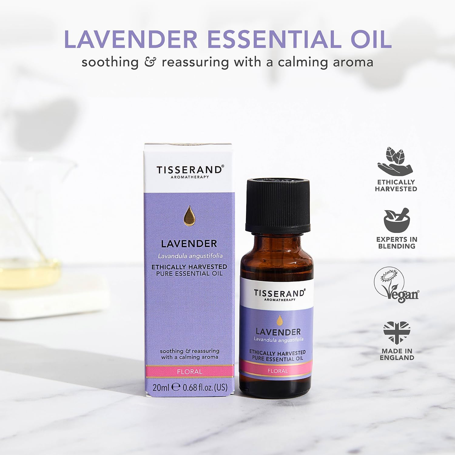 Tisserand Lavender Ethically Harvested Essential Oil - 20ml