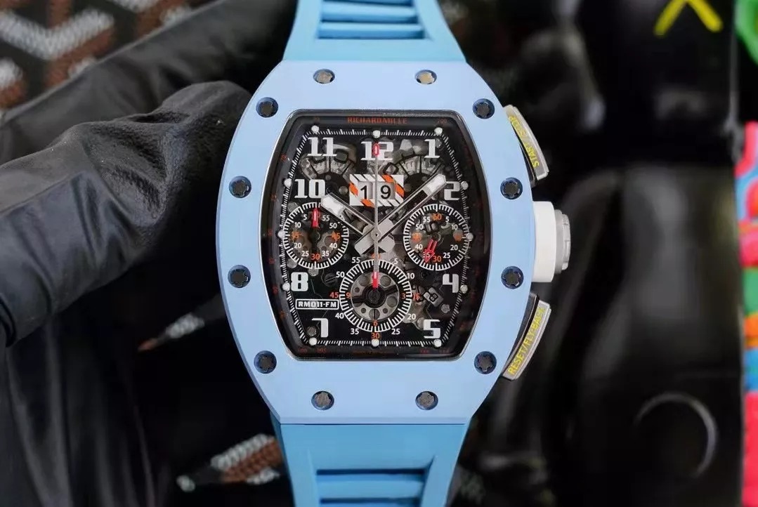 RM 11-03 Skeleton Blue 41mm