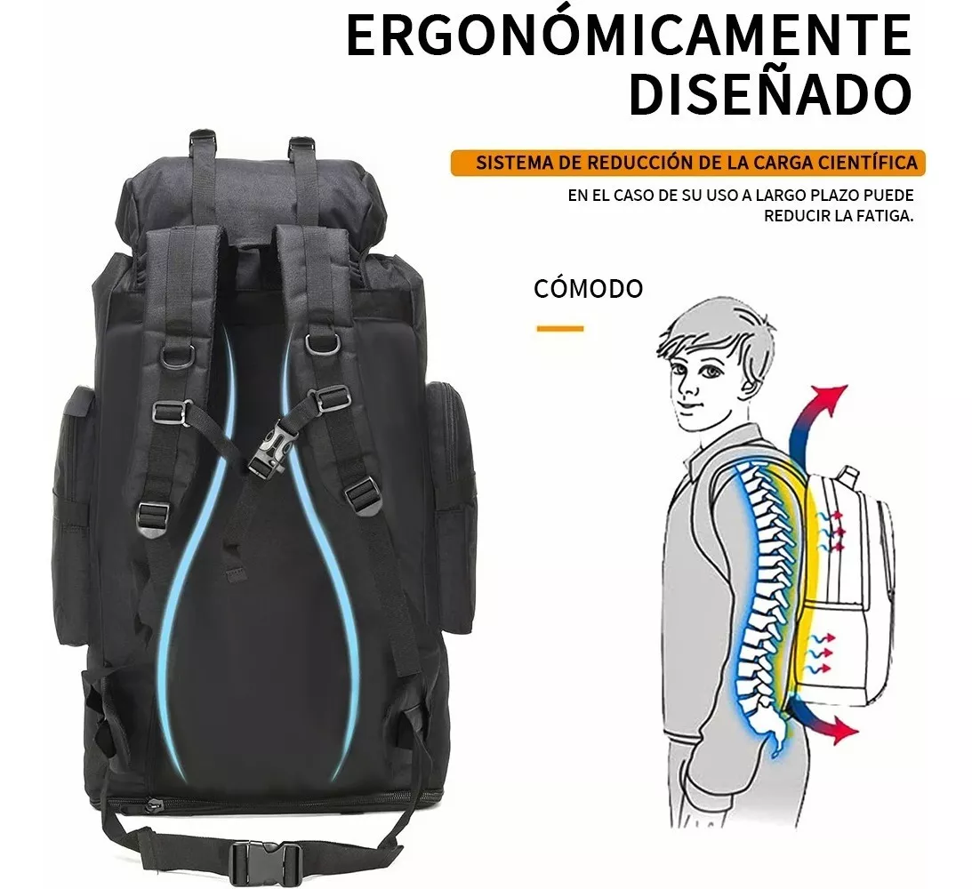 Mochila Impermeable Táctica Militar Para Acampar Y Caminar