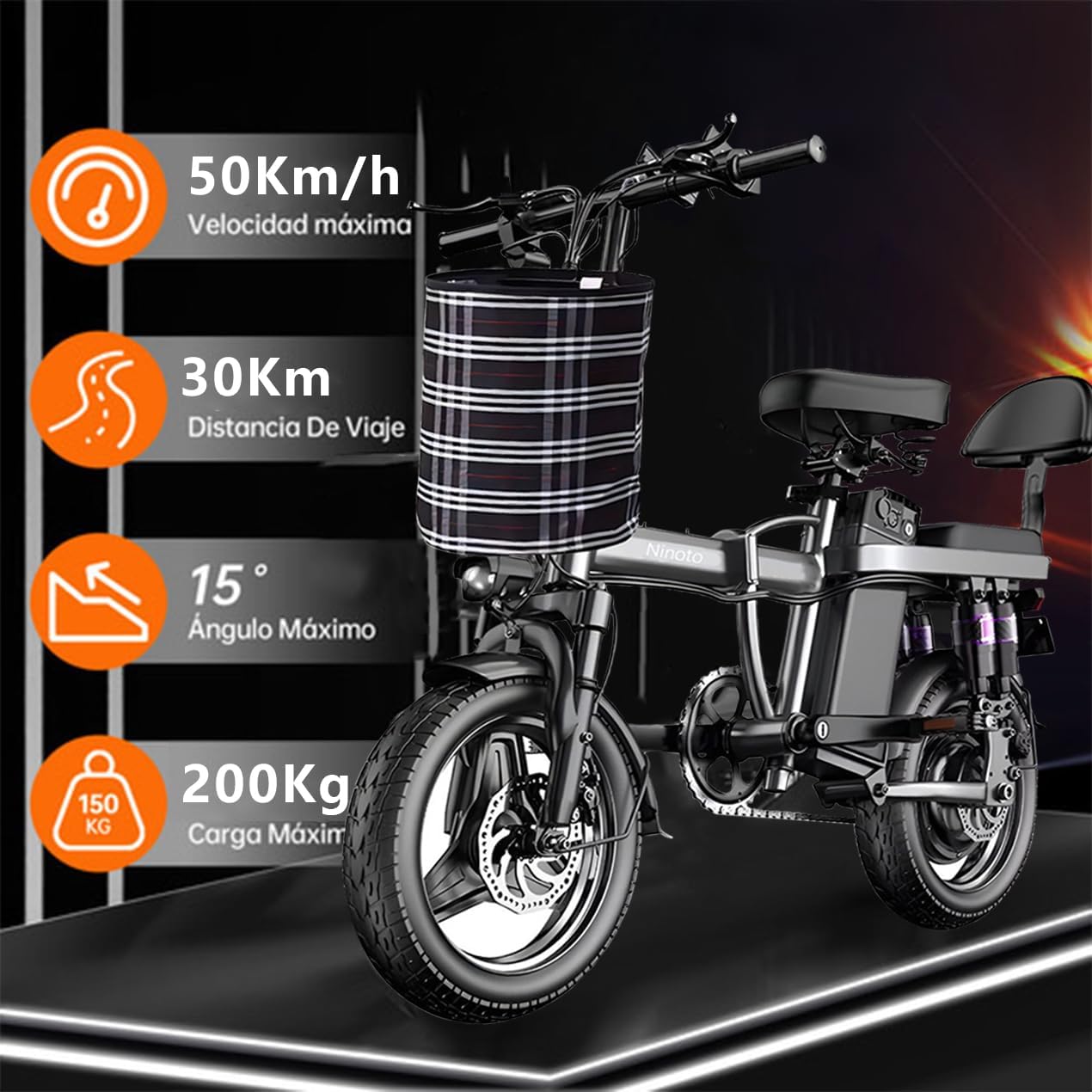 NINOTO Bicicleta Electrica para Adultos
