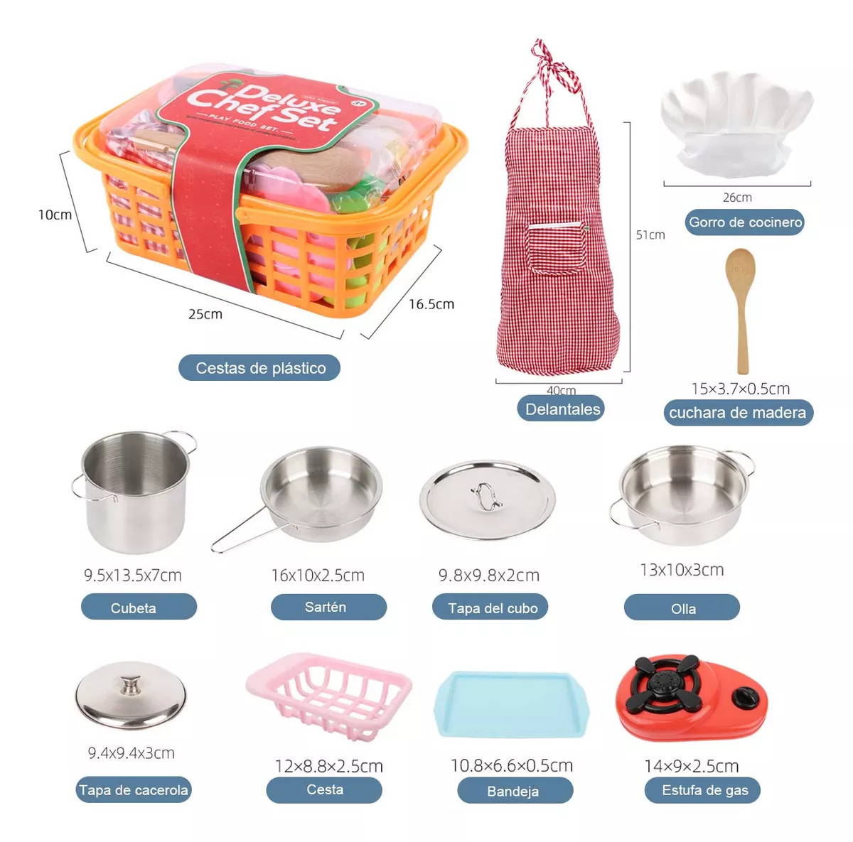 42 Piezas Juguetes De Cocina Para Ninos Utensilios Cocina