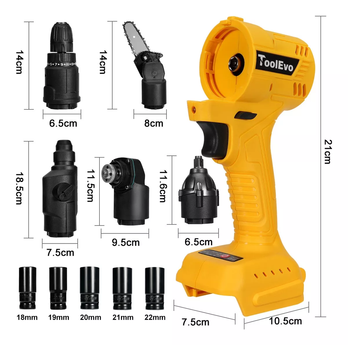 Taladro Matrix kit 6 En 1 Herramienta Multifunciones 21v