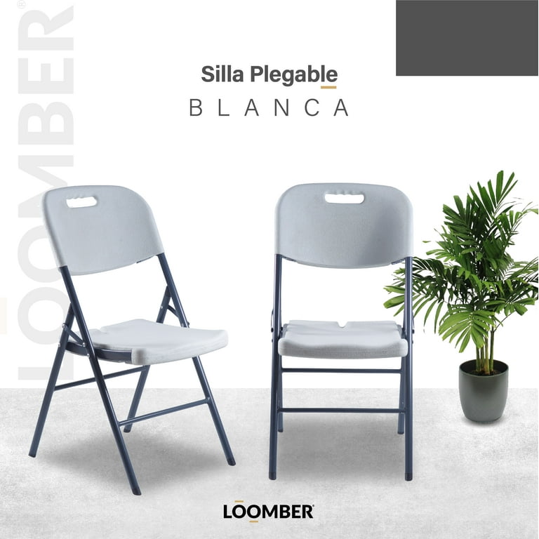 Silla Plegable Blanca Set de 10