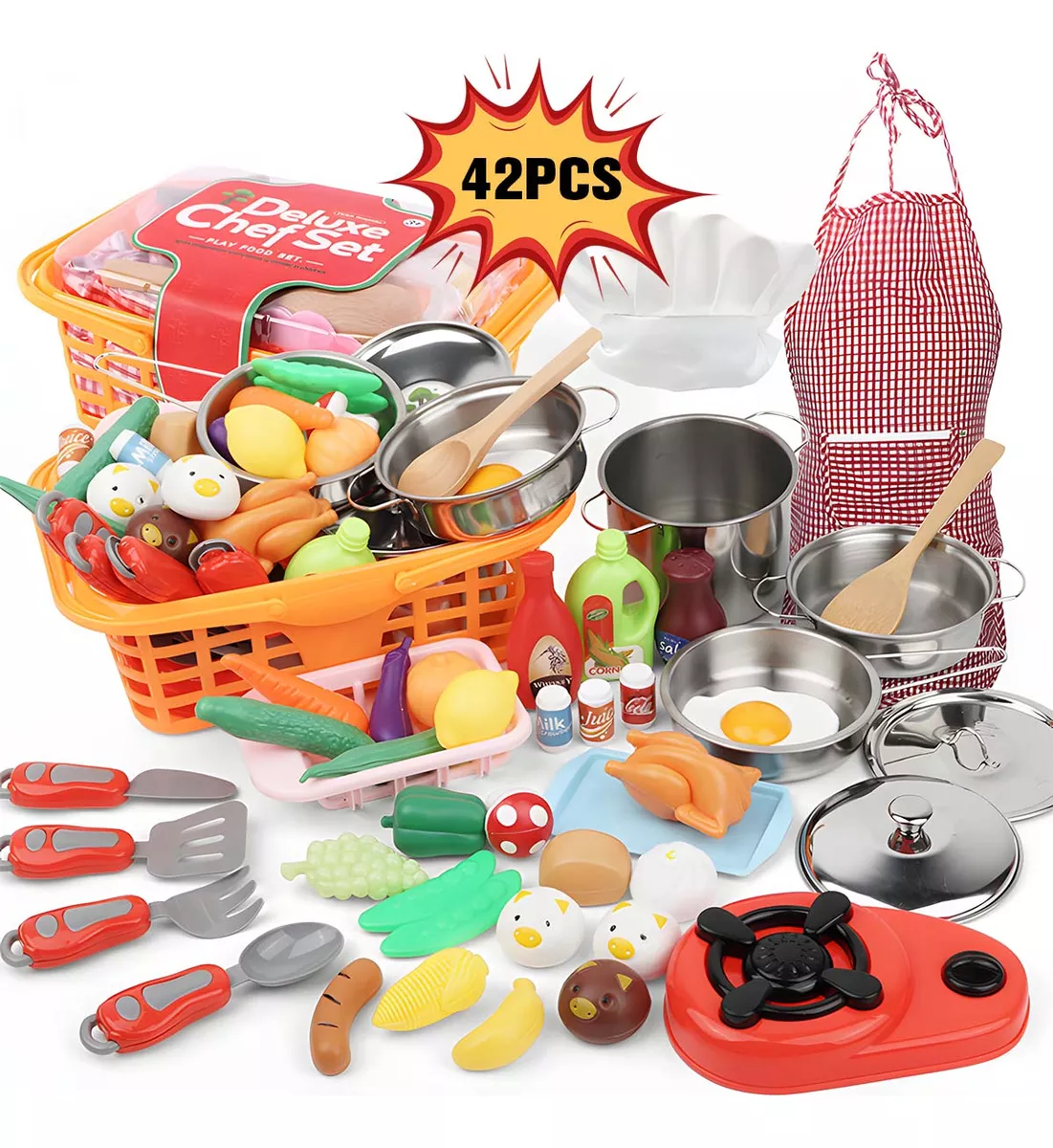 42 Piezas Juguetes De Cocina Para Ninos Utensilios Cocina