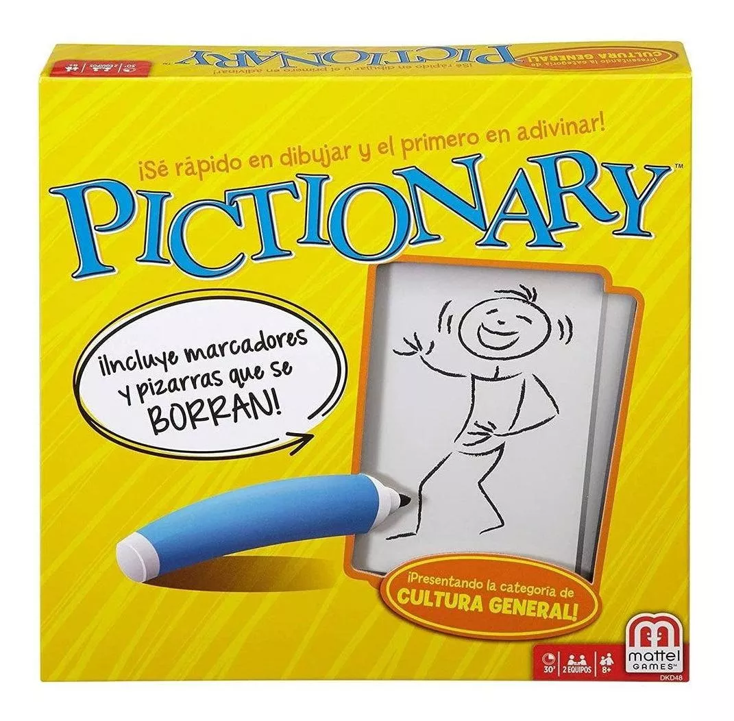 Pictionary juego de mesa original para 2 equipos de jugadores