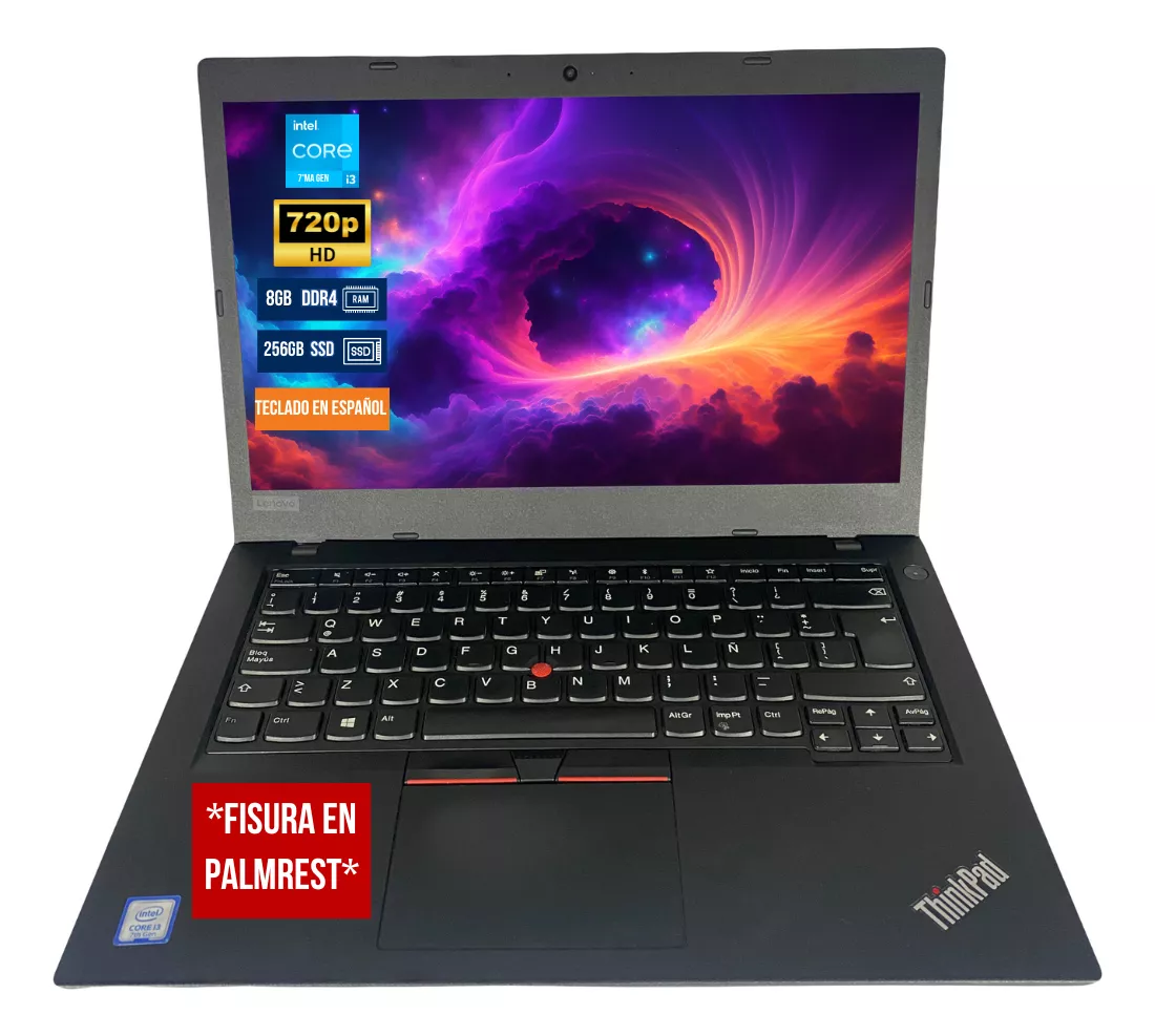Laptop Lenovo Thinkpad L480 I3 7ma 8gb 256 Ssd 14 W10 Pro (Reacondicionado)