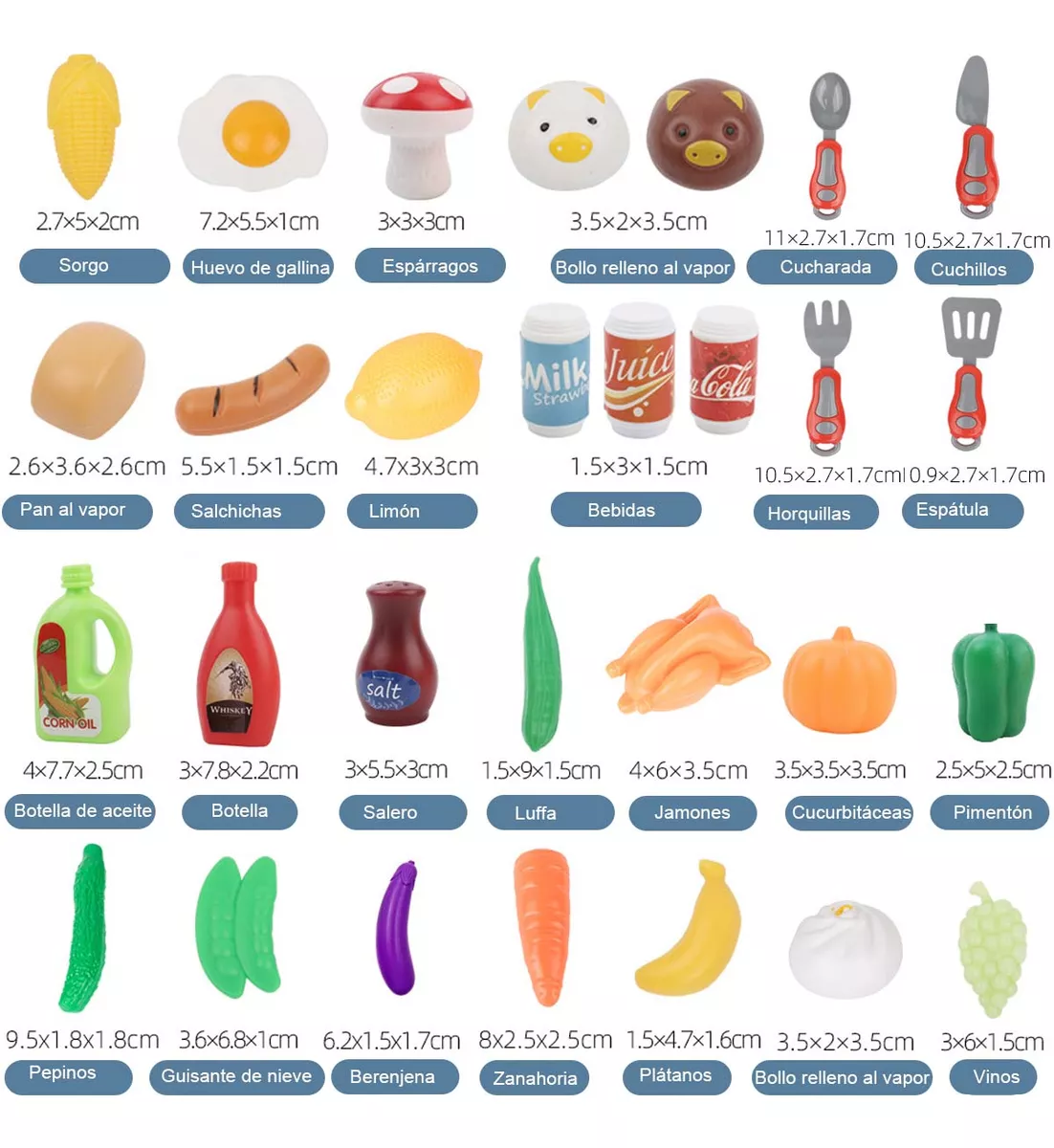 42 Piezas Juguetes De Cocina Para Ninos Utensilios Cocina