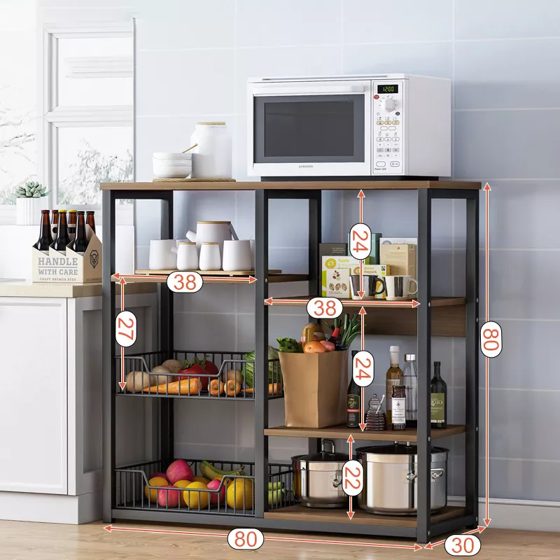 Multifuncional Mueble De Multicapa Para Cocina Estantes 80cm