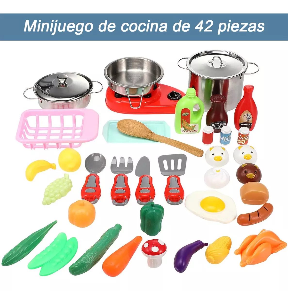 42 Piezas Juguetes De Cocina Para Ninos Utensilios Cocina