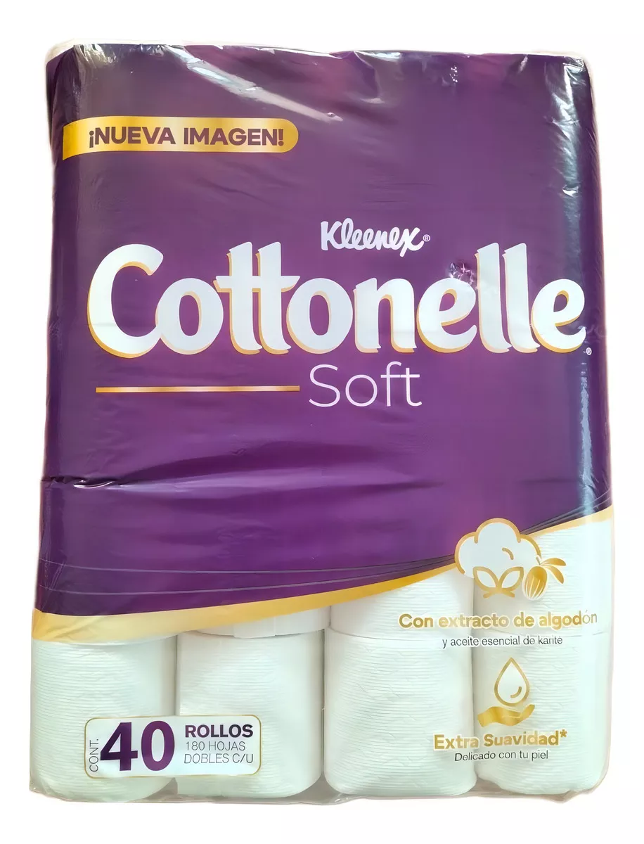 Papel higiénico Kimberly-Clark Kleenex Cotonelle doble hoja de 40 u