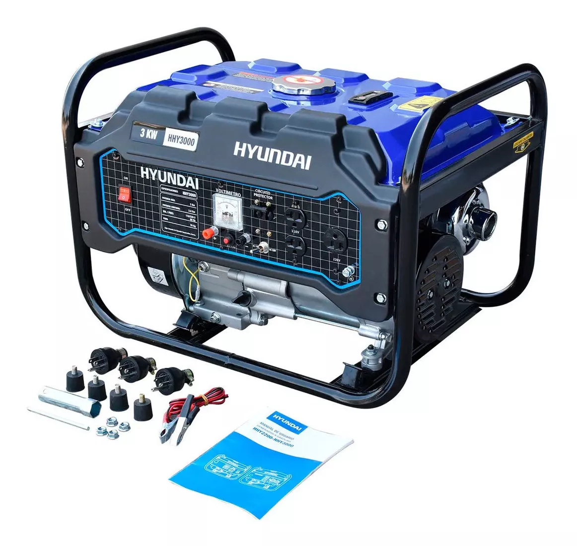 Generador Gasolina Bif&aacute;sico Portatil 3.0 Kw Hhy3000 Hyundai
