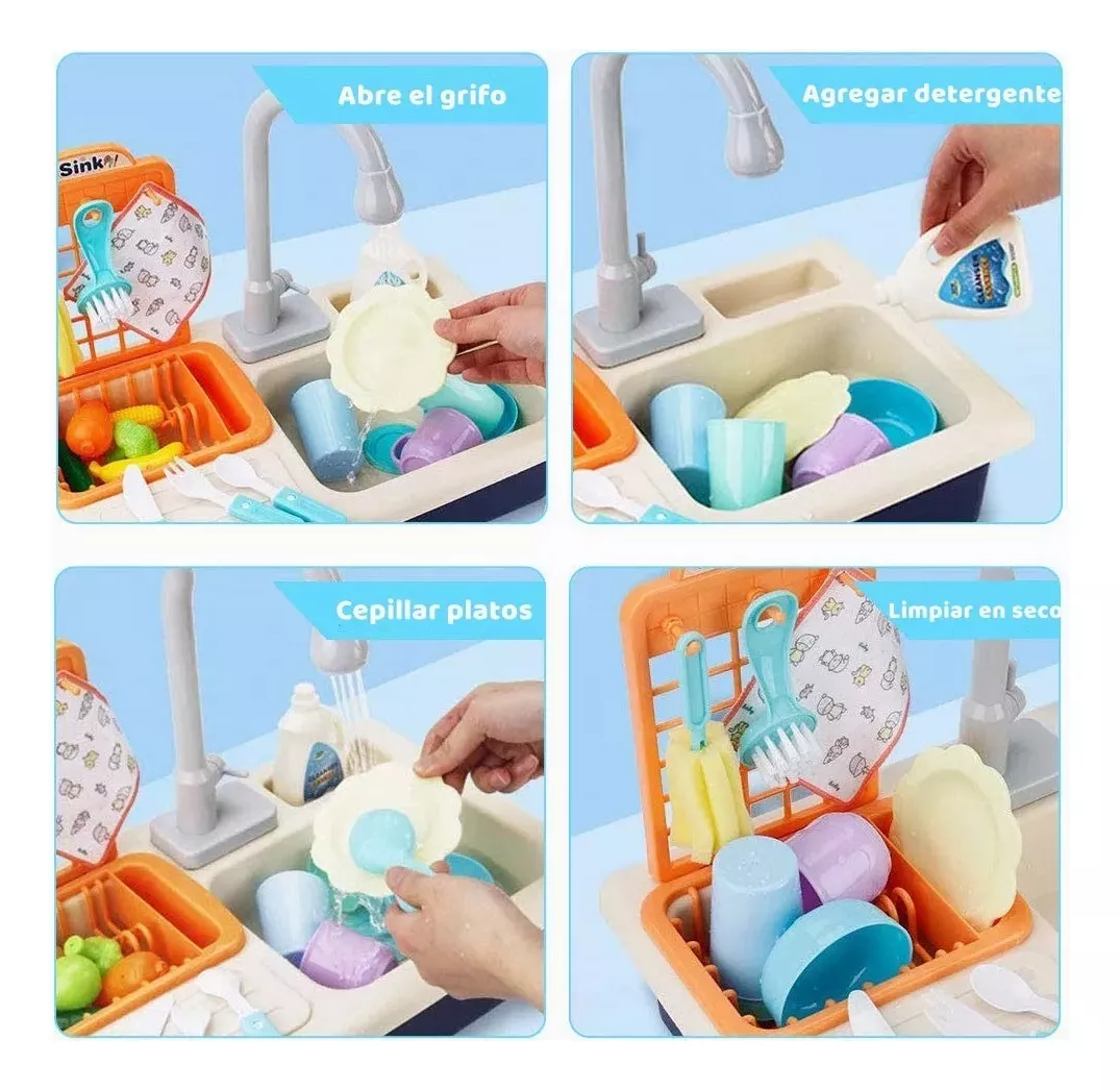 Juguetes De Fregadero De Cocina Con Estufa Juego De 28 Pzs