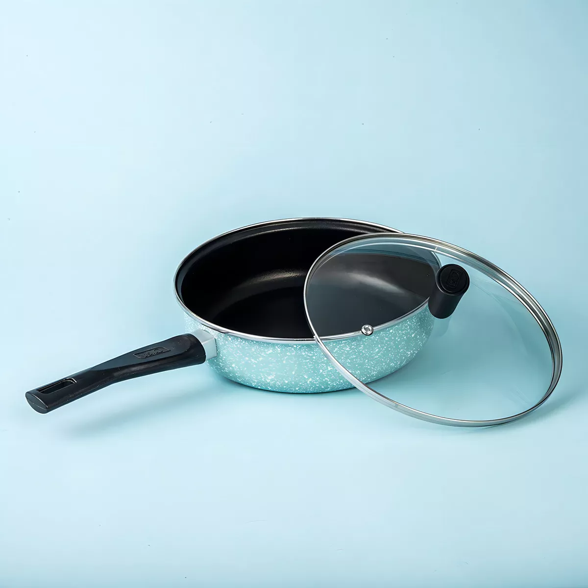 Batería De Cocina Cinsa Granito Jade Menta 12 Piezas
