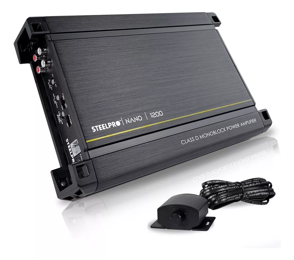 Amplificador Steelpro Nano1200 Monoblock Clase D 1200w color Negro