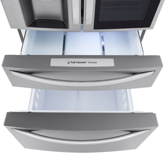 29,5 pies cúbicos. Pie. Refrigerador de 4 puertas con puertas francesas InstaView Door-in-Door y Craft Ice