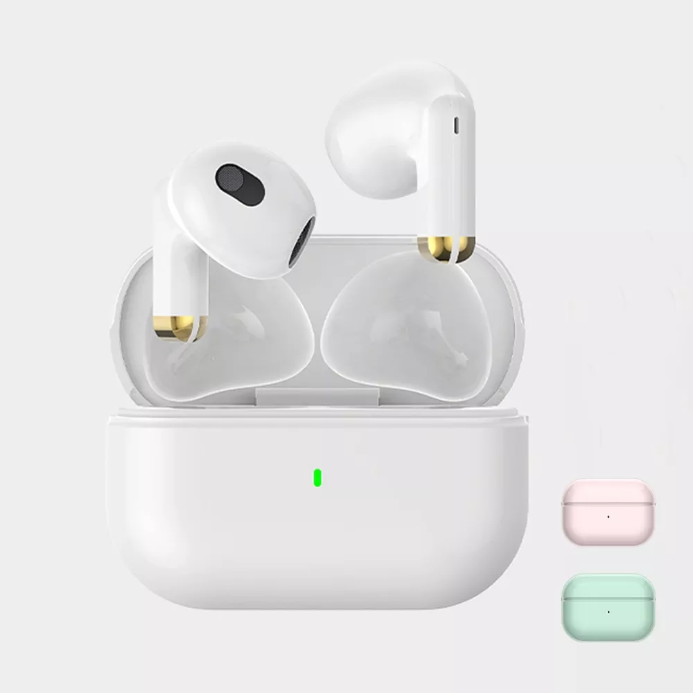 Auricular in-ear gamer inal&aacute;mbrico Fitpolo Bluepods Mini 1 rosa con luz LED