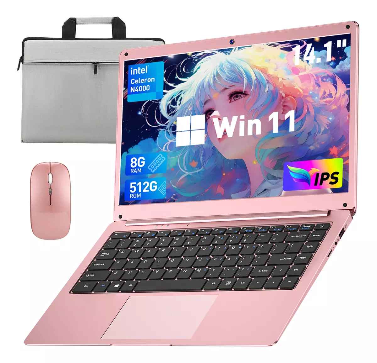 14.1'' Laptop 8 Ram+512gb Ssd Windows 11 Intel Celeron N4000