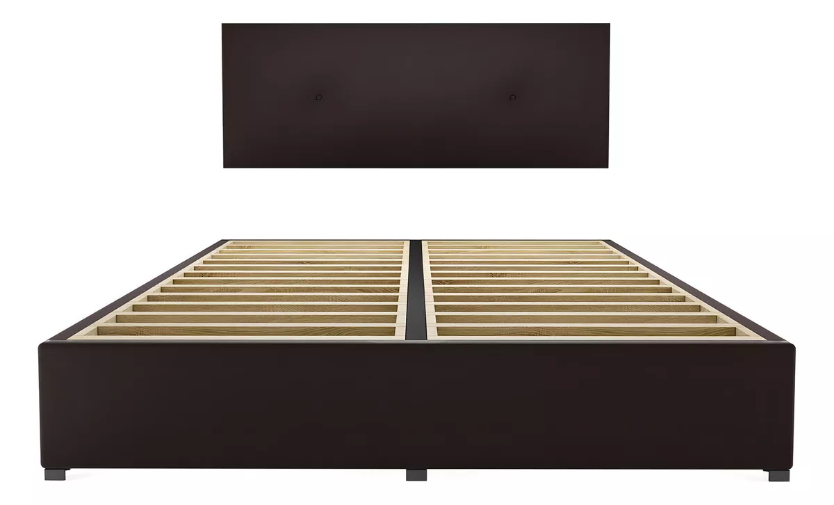 Cama Recamara Cima Urban Individual Madera Tapiz Lino Beige