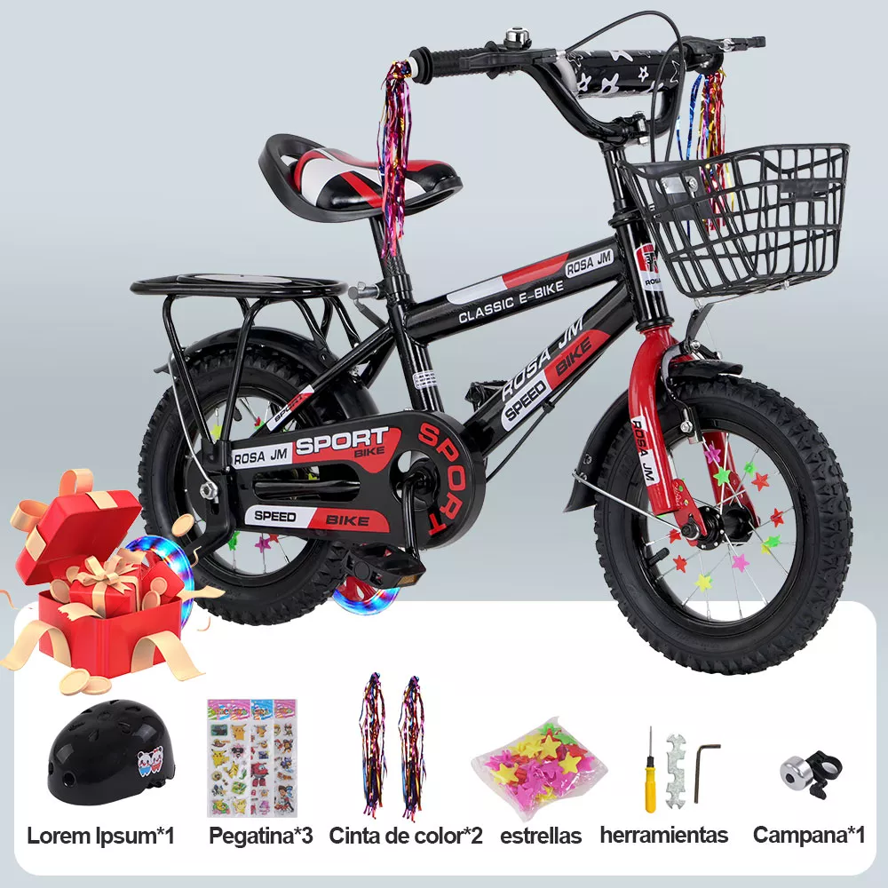 Bicicleta Infantil R16 Con Ruedas De Entrenamiento Para Niño