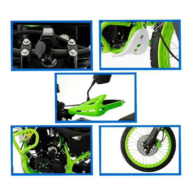 Motocicleta DM200 BLANCO VERDE ITALIKA Doble Propósito