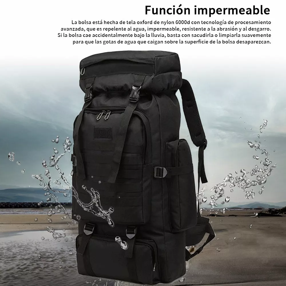 Mochila Impermeable Táctica Militar Para Acampar Y Caminar