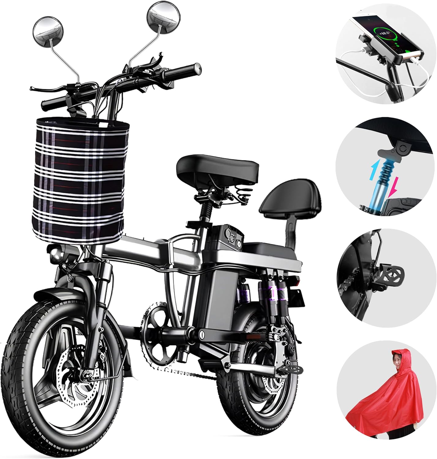 NINOTO Bicicleta Electrica para Adultos