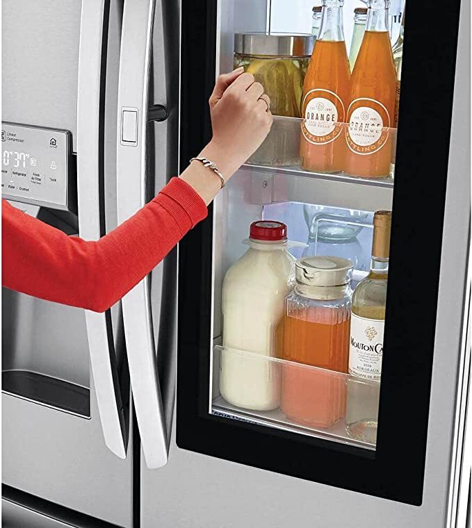 29,5 pies cúbicos. Pie. Refrigerador de 4 puertas con puertas francesas InstaView Door-in-Door y Craft Ice