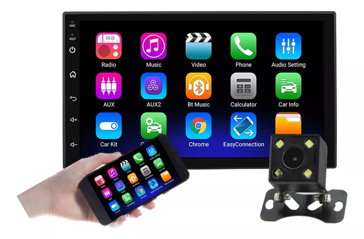Autoestereo Android Wifi Gps Wifi Usb Pantalla 7 Mas Camara