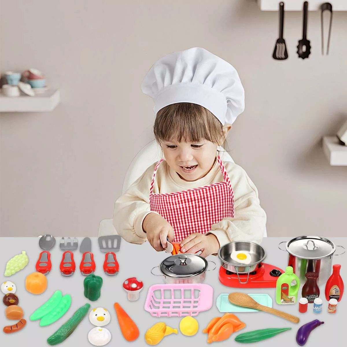 42 Piezas Juguetes De Cocina Para Ninos Utensilios Cocina
