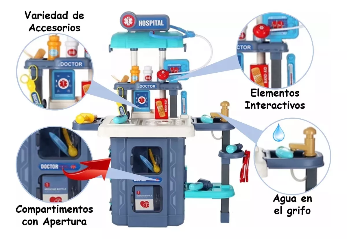 38 Piezas De Juguetes Para Juegos De Rol Médicos Para Niños