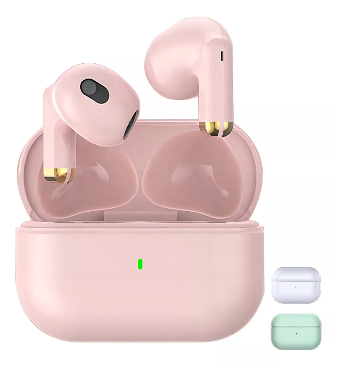 Auricular in-ear gamer inalámbrico Fitpolo Bluepods Mini 1 rosa con luz LED