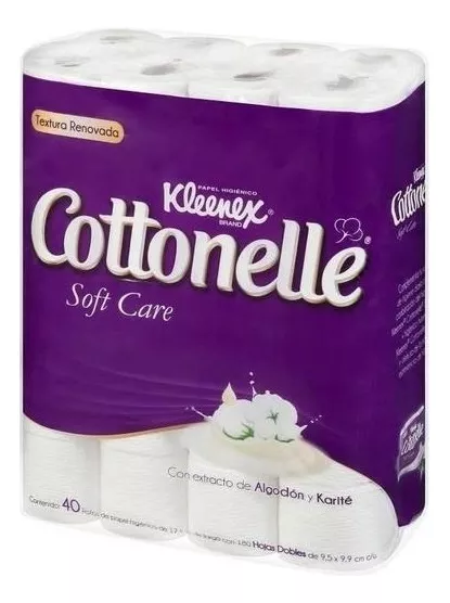 Papel higi&eacute;nico Kimberly-Clark Kleenex Cotonelle doble hoja de 40 u