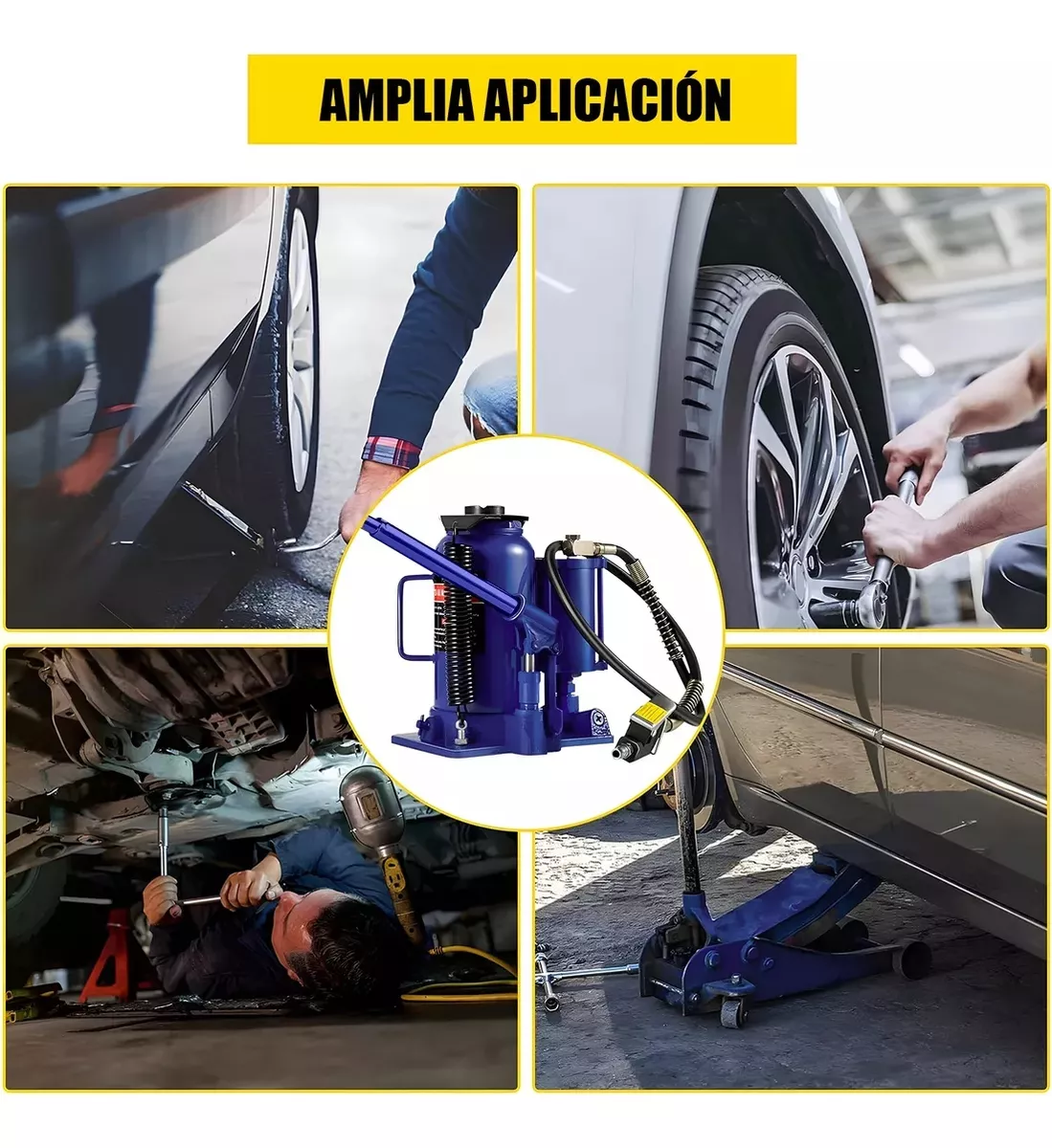 Gato De Botella Hidráulico De Aire 20 Ton Con Agarradera