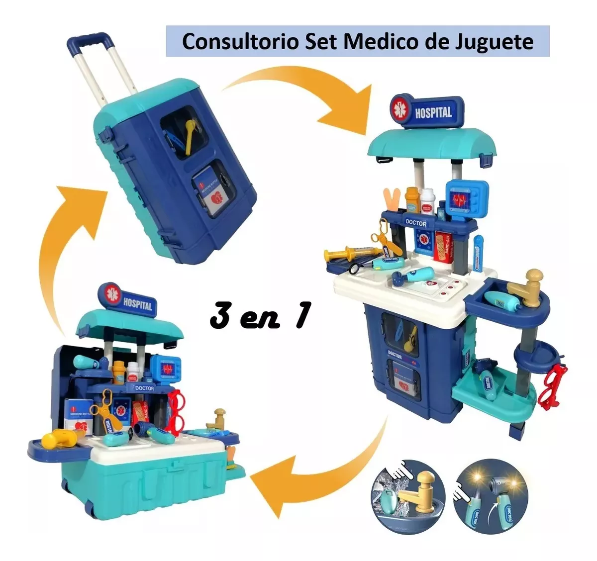 38 Piezas De Juguetes Para Juegos De Rol Médicos Para Niños