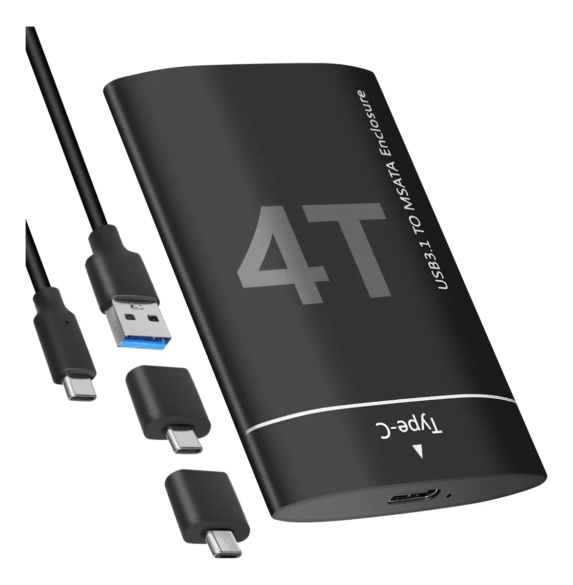 Disco Duro Pc S&oacute;lido Externo Port&aacute;til Ssd 4t Con Convertidor