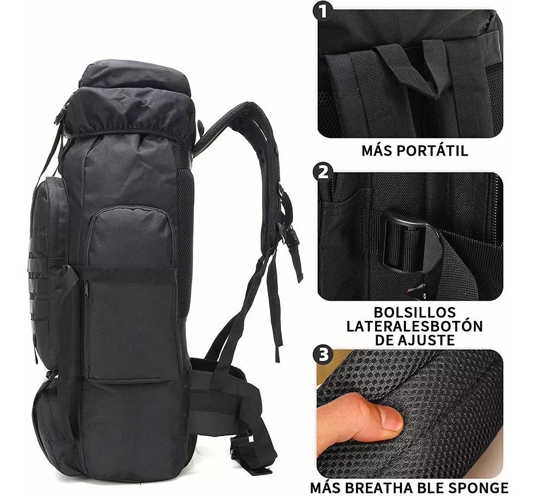 Mochila Impermeable Táctica Militar Para Acampar Y Caminar