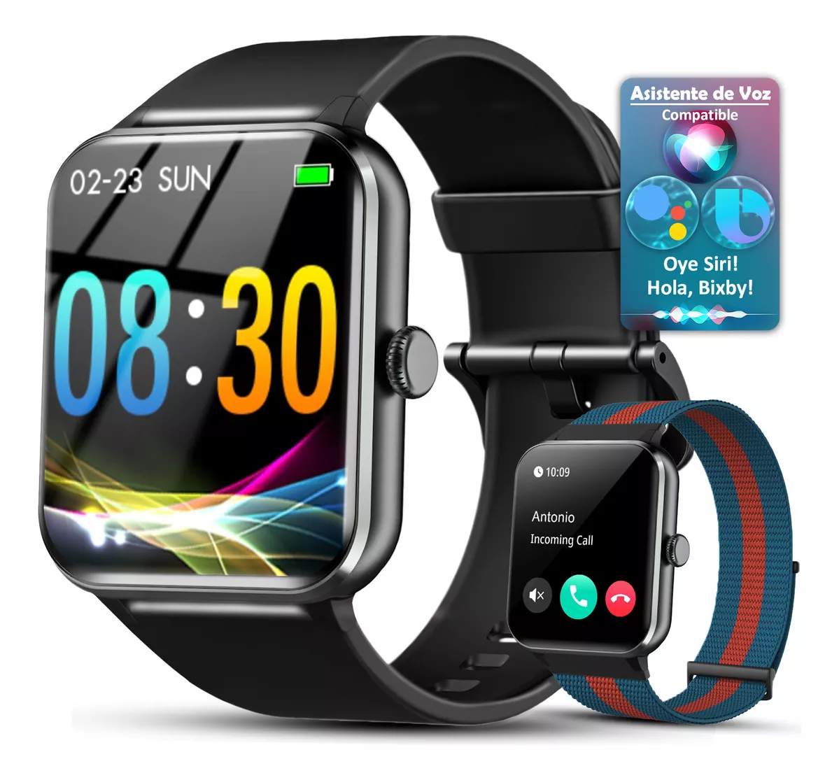 Reloj Inteligente Smartwatch Blackview W10 1,52 Lcd Ip68 color De La Caja Rosa Smart reloj R50 Para Mujer Dama Hombre Caballero Con Llamada Bluetooth Asistente Voz Impermeable Deportivo Calculadora