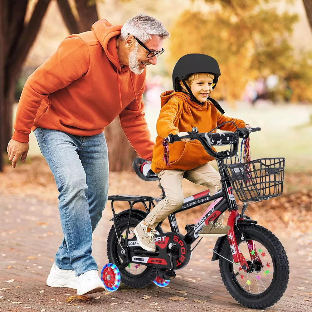 Bicicleta Infantil R16 Con Ruedas De Entrenamiento Para Niño