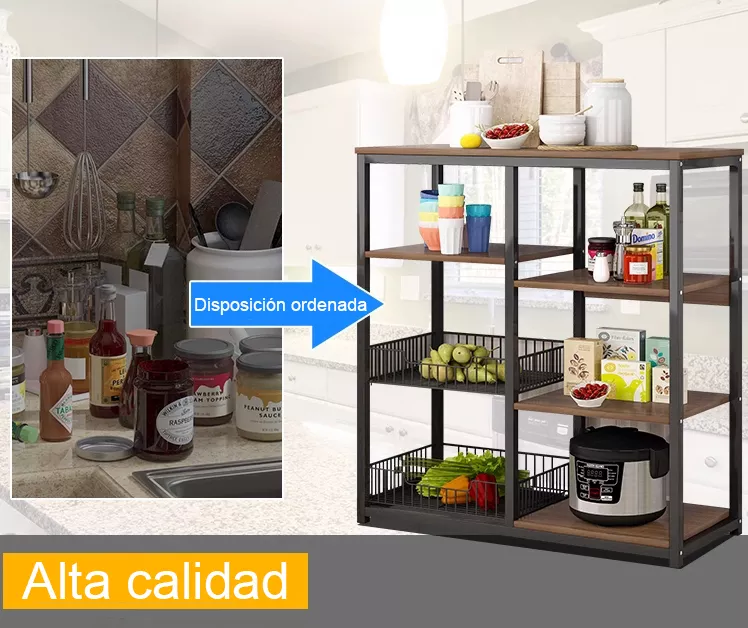 Multifuncional Mueble De Multicapa Para Cocina Estantes 80cm