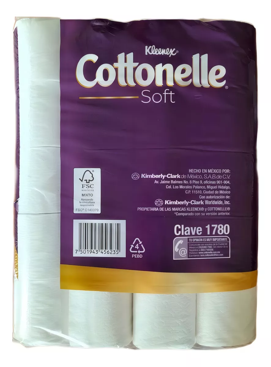 Papel higiénico Kimberly-Clark Kleenex Cotonelle doble hoja de 40 u
