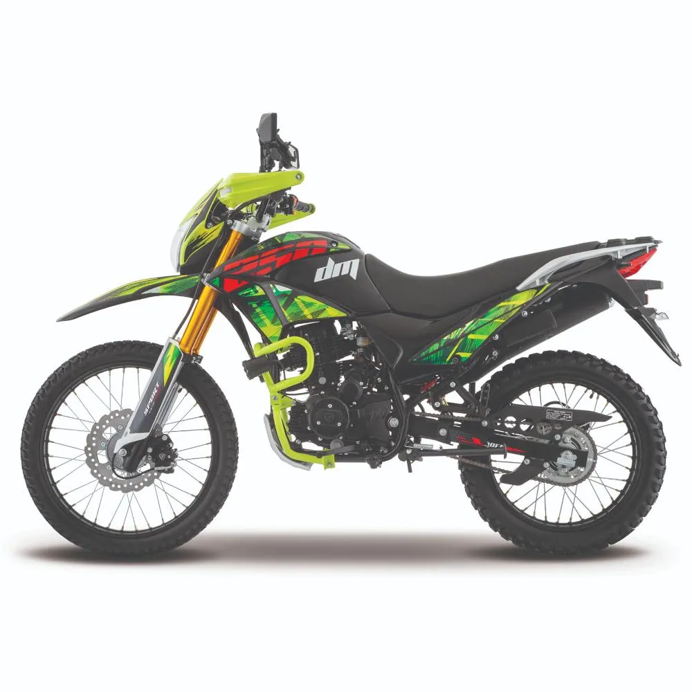 Motocicleta Doble Propósito Italika DM250 Negro con Verde