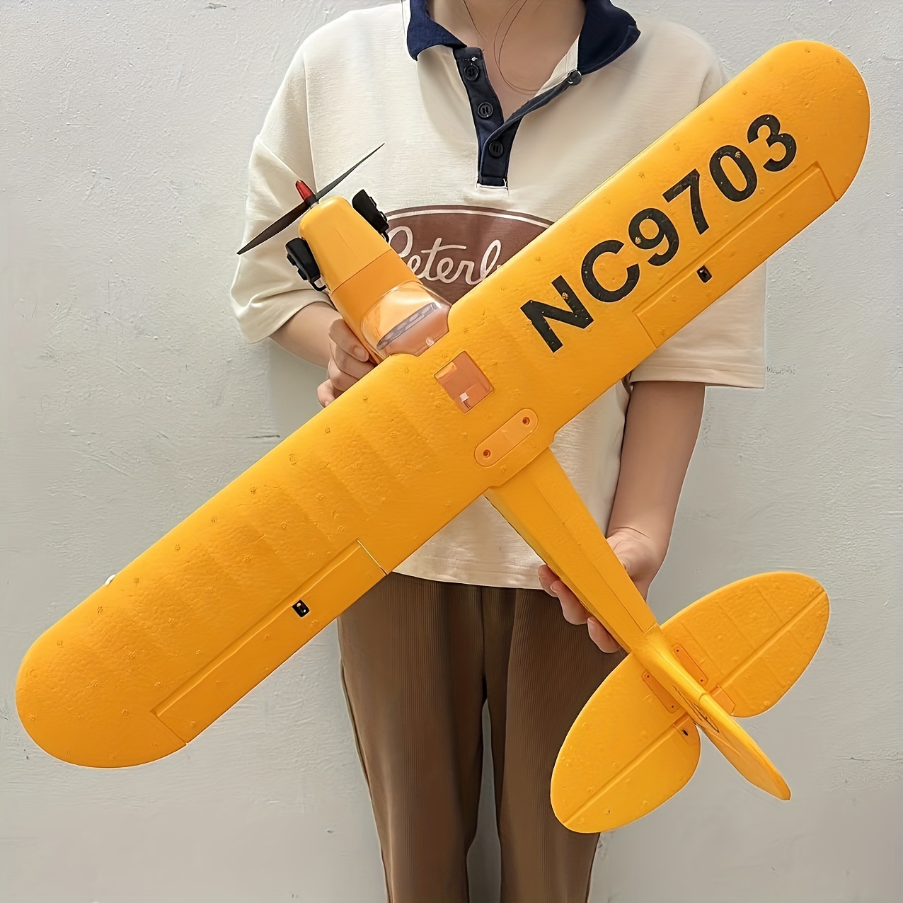Remote Control Aircraft J3 Cessna Glider Model Aircraft Brushless Motor Large Drone Model Fixed Wing Model Aircraft Fighter Toy