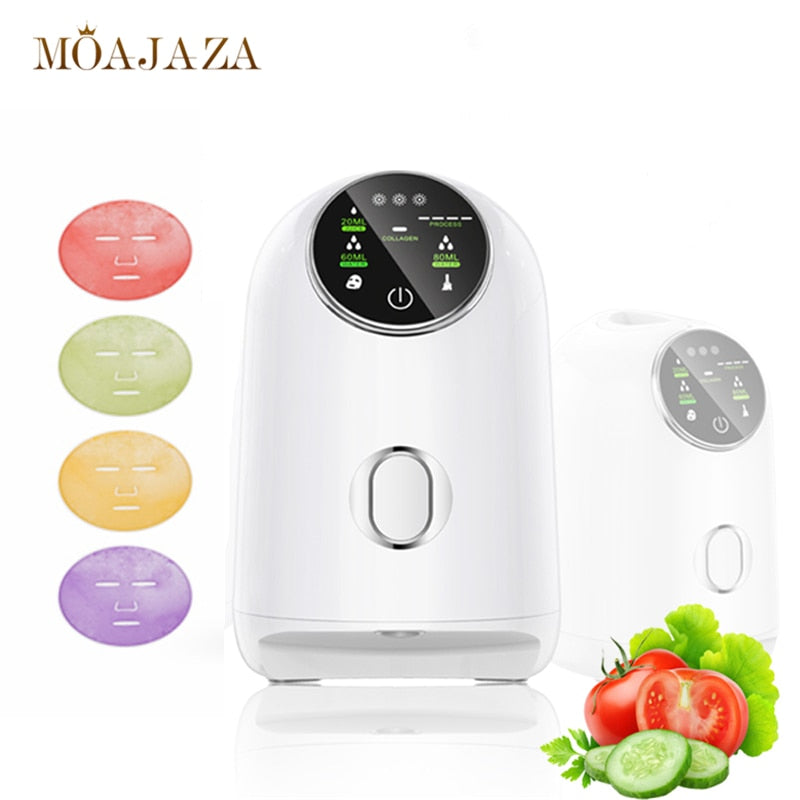 M&aacute;quina autom&aacute;tica para hacer mascarillas faciales, bricolaje, frutas, verduras, cuidado de la piel, tratamiento del acn&eacute;, hidrataci&oacute;n, antienvejecimiento, con 32 Uds. De col&aacute;geno