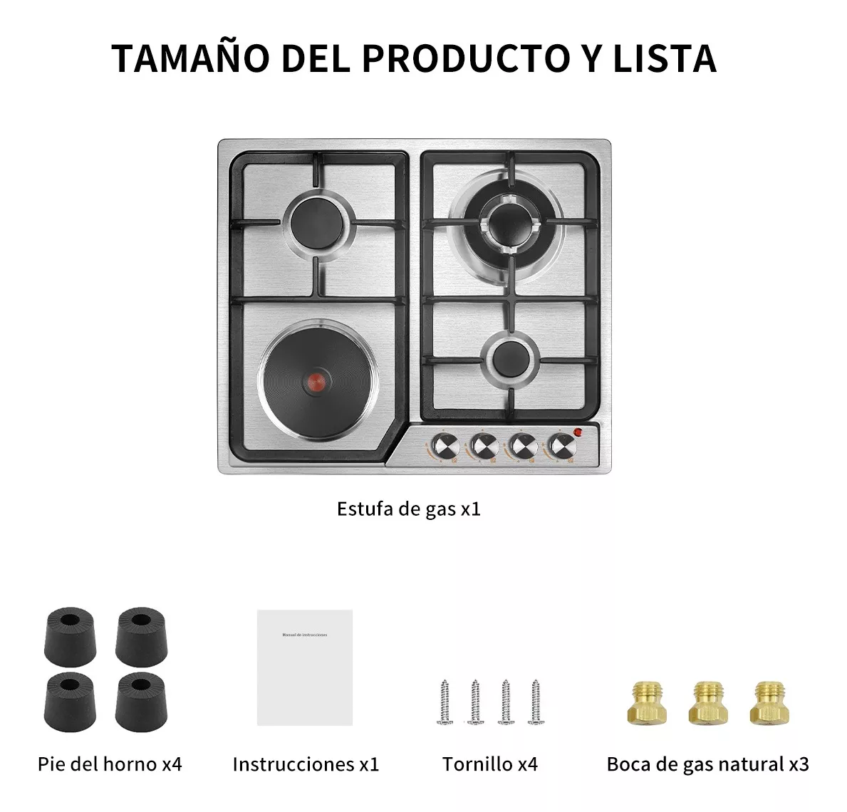 Parrilla A Gas Estufas Electrica Empotrable Acero Inoxidable