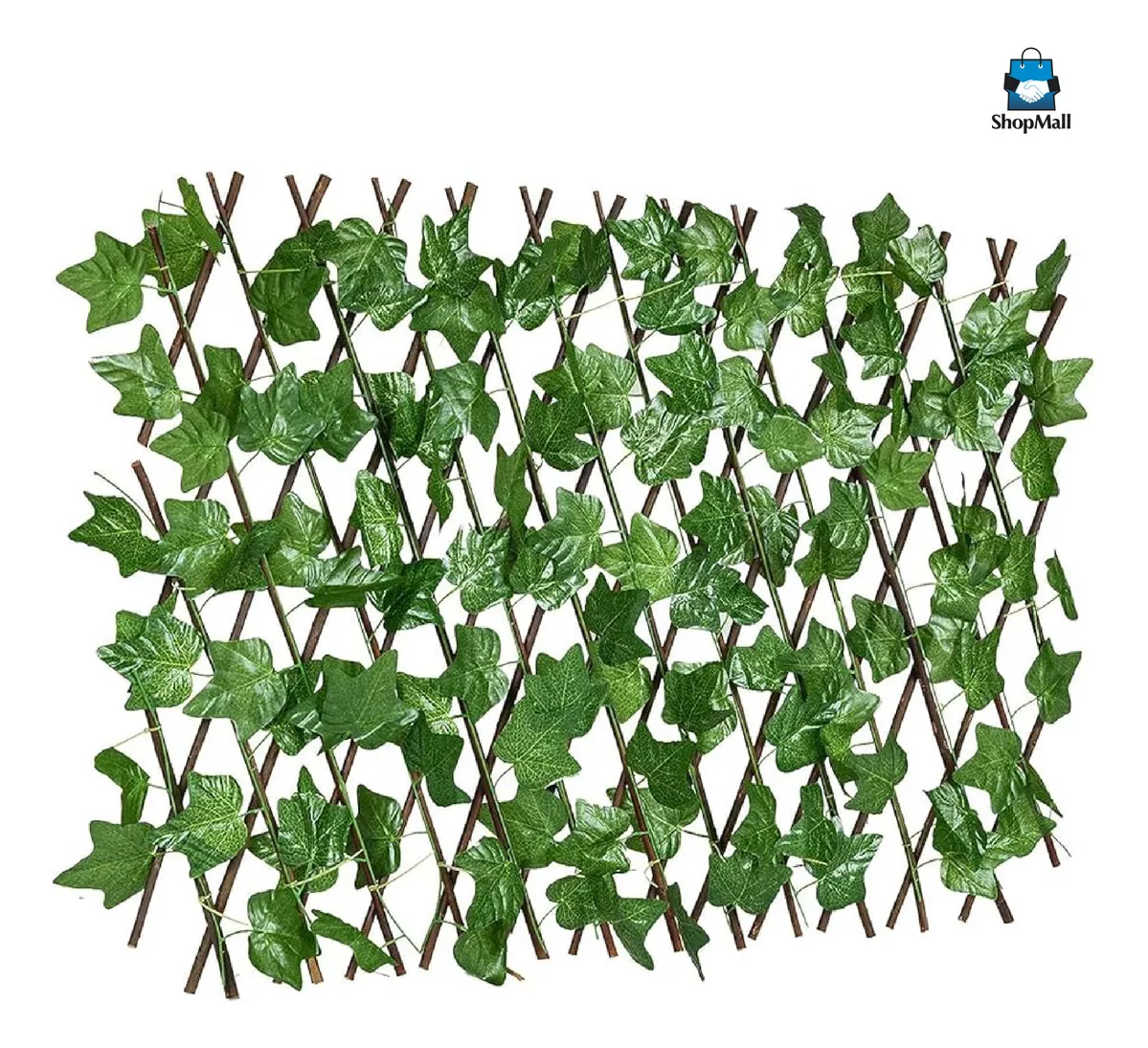 Muro Verde Expandible Follaje Hoja Artificial 1.2 X 3 1 Pz Estructura CAFÉ Planta Verde oscuro
