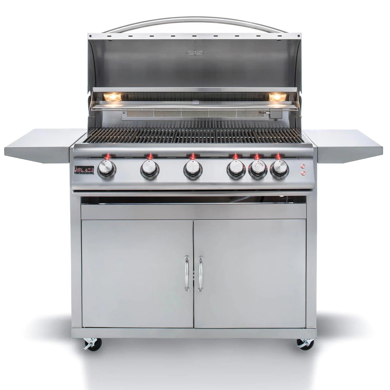 Blaze Premium LTE Parrilla de gas propano de 40 pulgadas y 5 quemadores con quemador infrarrojo trasero y luces de parrilla-BLZ-5LTE2-LP