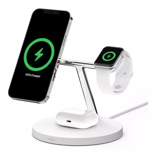 Cargador inal&aacute;mbrico Magsafe Charge Pro 3 X 1 de Belkin