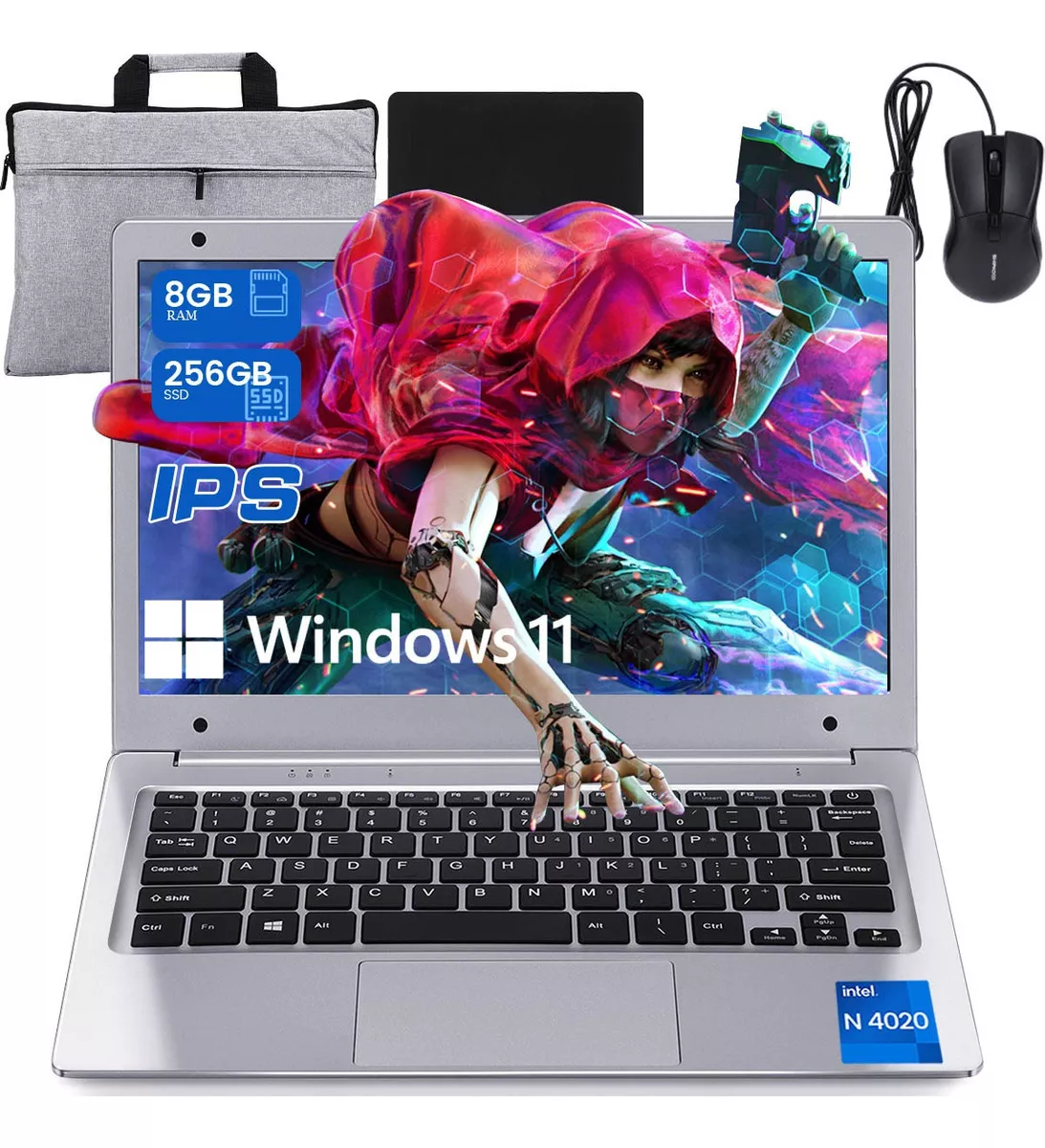 Laptop 8gb Ram+256gb Ssd Intel Celeron N4020 Windows 11 Pro