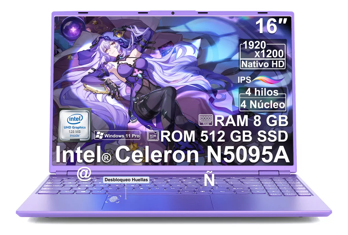 Ultrabook Bigview Xbook Plateado 16 Inch Laptop Gamer Intel Celeron N5095 Notebook 8gb De Ram 512gb Ssd Intel Uhd Graphics 600 Top 60 Hz 1920x1200px 16:10 Windows 11 Pro Plateada